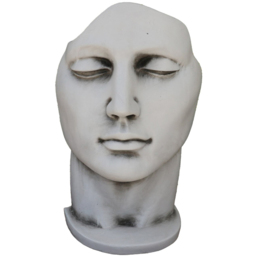 Face Sculptural Statue Grey - Ornate Collection - Wilko