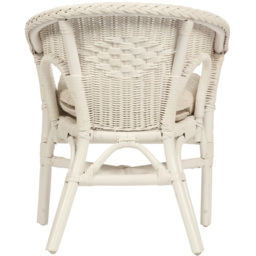 Desser Furniture White Wicker Kid Size Loom Chair with Cushion - Size: Single - Cream - Wilko - thumbnail 5