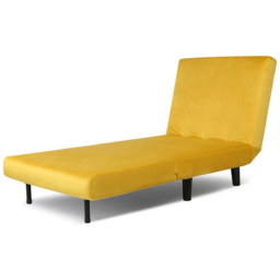 Aurora Single Seater Yellow Velvet Sofa Bed - Home Garden Direct - Wilko - thumbnail 6
