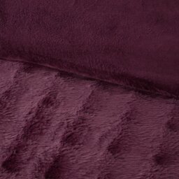 Aurora Soft Faux Fur Duvet Set Berry Superking - Wilko - thumbnail 6