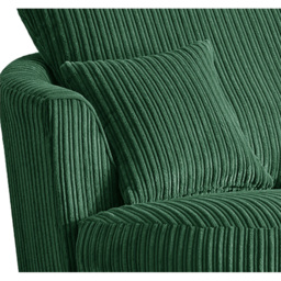 Luxor Green Jumbo Cord Swivel Chair - Size: Single - Wilko - thumbnail 5