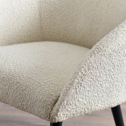 Julian Bowen Amari Ivory Boucle Accent Chair - Size: Single - Cream - Wilko - thumbnail 6
