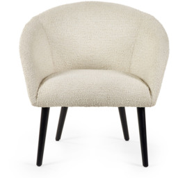 Julian Bowen Amari Ivory Boucle Accent Chair - Size: Single - Cream - Wilko - thumbnail 4