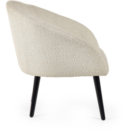 Julian Bowen Amari Ivory Boucle Accent Chair - Size: Single - Cream - Wilko - thumbnail 5