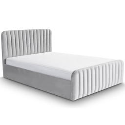 Home Treats King Size Velvet Padded Ottoman Bed - Grey - Wilko - thumbnail 3