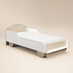Flair Oliver Single White and Oak Car Wooden Bed - Wilko - thumbnail 3