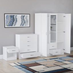 Vida Designs Riano White 3 Piece Bedroom Furniture Set - Wilko - thumbnail 5