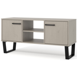 Texas 2 Door 2 Shelf Grey Flat Screen TV Unit - Size: 39 x 114 x 57cm - Wilko - thumbnail 4