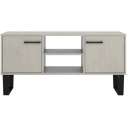 Texas 2 Door 2 Shelf Grey Flat Screen TV Unit - Size: 39 x 114 x 57cm - Wilko - thumbnail 3