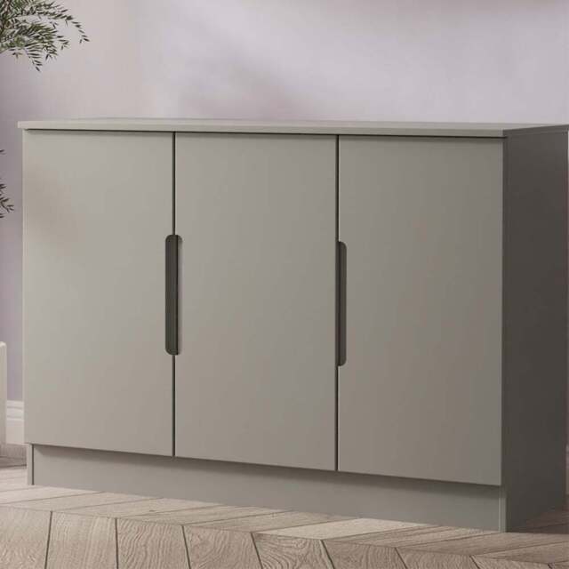 Crowndale Milan 3 Door Dusk Grey Sideboard Ready Assembled - Size: 79 x 110 x 39cm - Wilko - image 1
