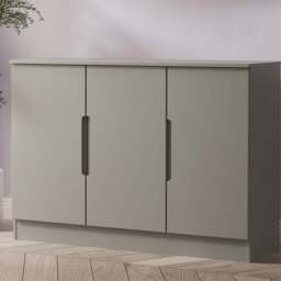 Crowndale Milan 3 Door Dusk Grey Sideboard Ready Assembled - Size: 79 x 110 x 39cm - Wilko