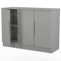 Crowndale Milan 3 Door Dusk Grey Sideboard Ready Assembled - Size: 79 x 110 x 39cm - Wilko - thumbnail 7