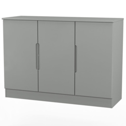 Crowndale Milan 3 Door Dusk Grey Sideboard Ready Assembled - Size: 79 x 110 x 39cm - Wilko - thumbnail 5