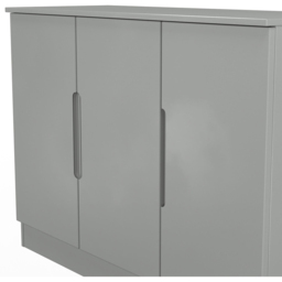 Crowndale Milan 3 Door Dusk Grey Sideboard Ready Assembled - Size: 79 x 110 x 39cm - Wilko - thumbnail 6