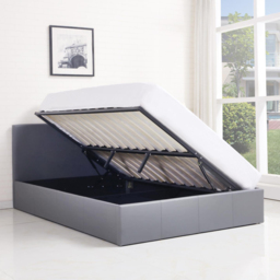 Portland Kosy Koala Single Grey Leather Pine Wood Gas Lift Ottoman Bed with Mattress - Wilko - thumbnail 5