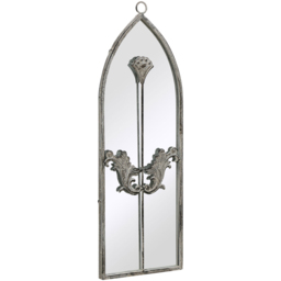 MirrorOutlet The Arcus Concrete Framed Arched Garden Mirror 60 x 20cm - Size: 60 x 20 x 3cm - Grey - Wilko - thumbnail 4