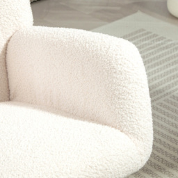 Portland Cream and White Modern Rocking Chair with Backrest - Size: Single - Wilko - thumbnail 5