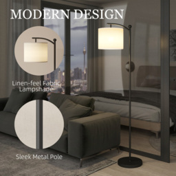 HOMCOM Black Dimmable LED Floor Lamp with 11 Colour Temperature - Size: 14 x 33 x 41cm - Wilko - thumbnail 5