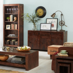 Brooklyn Nihash Toko Dark Mango Nest of Tables Set of 3 - Size: 46 x 46 x 30cm - Brown - Wilko - thumbnail 7