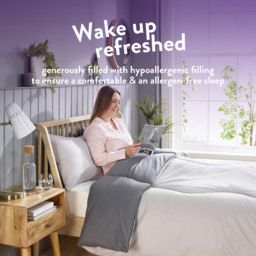 Slumberdown Double Coverless Waffle Duvet Set 10.5 Tog - White - Wilko - thumbnail 6