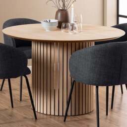 Florence Linley White Oak Round Dining Table - Furniture To Go - Wilko - thumbnail 1