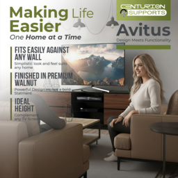 Portland Avitus 4 Drawer 3 Shelf Gloss Black and Walnut TV Stand - Size: 48 x 158 x 40cm - Black Walnut - Wilko - thumbnail 6