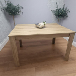 Portland 5 Seater Velvet Wooden Dining Set with Bench Oak Effect Grey and Black - Size: 4 Seater - Multi - Wilko - thumbnail 4