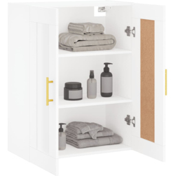 vidaXL 2 Door White Wall Mounted Cabinet - Size: 90 x 69.5 x 34cm - Wilko - thumbnail 6