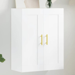 vidaXL 2 Door White Wall Mounted Cabinet - Size: 90 x 69.5 x 34cm - Wilko