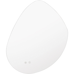 Living and Home Anti Fog Frameless Irregular LED Wall Mirror with and Sensor Switch - Size: 57.5 x 60 x 2cm - Silver - Wilko - thumbnail 1