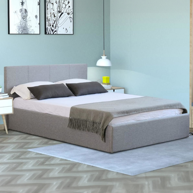Home Treats Small Double Grey Ottoman Bed with Mattress - Wilko - image 1