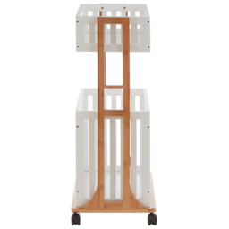 Premier Housewares Nostra 2 Tier Storage Trolley - Size: 43 x 32 x 80cm - White - Wilko - thumbnail 4