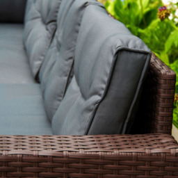 Monster Shop Jardi 8 Seater Brown Rattan Corner Lounge Set - MonsterShop - Wilko - thumbnail 4