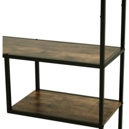 Portland Black 6 Shelf Shelving Unit - Size: 82 x 33.5 x 175cm - Brown - Wilko - thumbnail 5