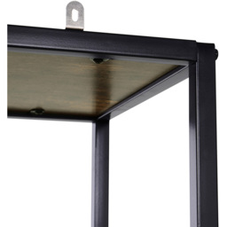 Portland Black 6 Shelf Shelving Unit - Size: 82 x 33.5 x 175cm - Brown - Wilko - thumbnail 6