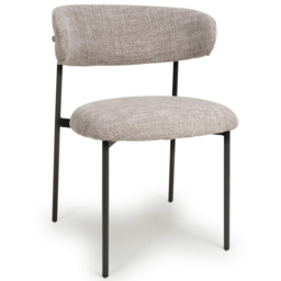 Shankar Marisa Set of 2 Oatmeal Tweed Dining Chair - Cream - Wilko - thumbnail 3