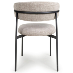 Shankar Marisa Set of 2 Oatmeal Tweed Dining Chair - Cream - Wilko - thumbnail 7