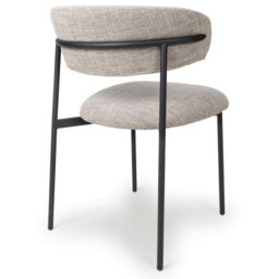 Shankar Marisa Set of 2 Oatmeal Tweed Dining Chair - Cream - Wilko - thumbnail 4