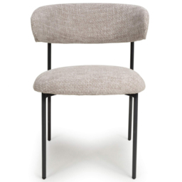 Shankar Marisa Set of 2 Oatmeal Tweed Dining Chair - Cream - Wilko - thumbnail 6