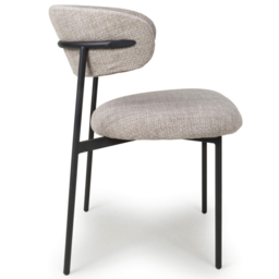 Shankar Marisa Set of 2 Oatmeal Tweed Dining Chair - Cream - Wilko - thumbnail 5