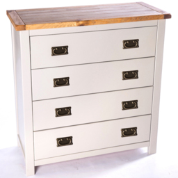 Argenta 4 Drawer Light Grey Chest of Drawers with Brass Drop Handles - Wilko - thumbnail 5