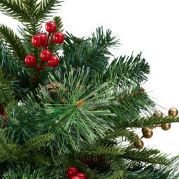 Living and Home Pre-Lit Artificial Christmas Tree Urn Filler with Berries 55cm 2 Pack - Size: 1.8ft - Multi - Wilko - thumbnail 4