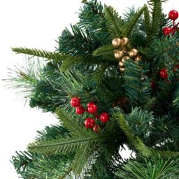 Living and Home Pre-Lit Artificial Christmas Tree Urn Filler with Berries 55cm 2 Pack - Size: 1.8ft - Multi - Wilko - thumbnail 5