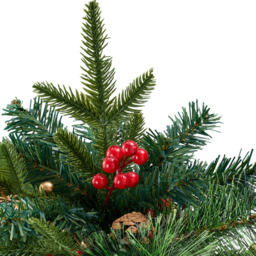 Living and Home Pre-Lit Artificial Christmas Tree Urn Filler with Berries 55cm 2 Pack - Size: 1.8ft - Multi - Wilko - thumbnail 6