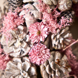 Dibor Pink Winter Sparkle Artificial Christmas Wreath with Pinecones 39cm - Size: 39 x 39 x 9.5cm - White - Wilko - thumbnail 4
