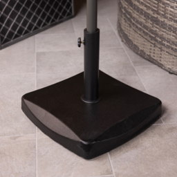 Charles Bentley Black Square Concrete Parasol Base 25kg - Size: Single - Wilko - thumbnail 3