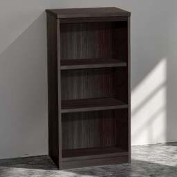 R White Cabinets 3 Shelf Black Mid Height Bookcase - Size: 103.2 x 47.9 x 41.4cm - Wilko