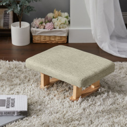 Living and Home Khaki Padded Wooden Rocking Footstool - Size: 17 x 41 x 30cm - Green - Wilko - thumbnail 7