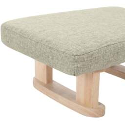 Living and Home Khaki Padded Wooden Rocking Footstool - Size: 17 x 41 x 30cm - Green - Wilko - thumbnail 5