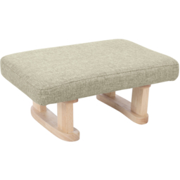 Living and Home Khaki Padded Wooden Rocking Footstool - Size: 17 x 41 x 30cm - Green - Wilko - thumbnail 3